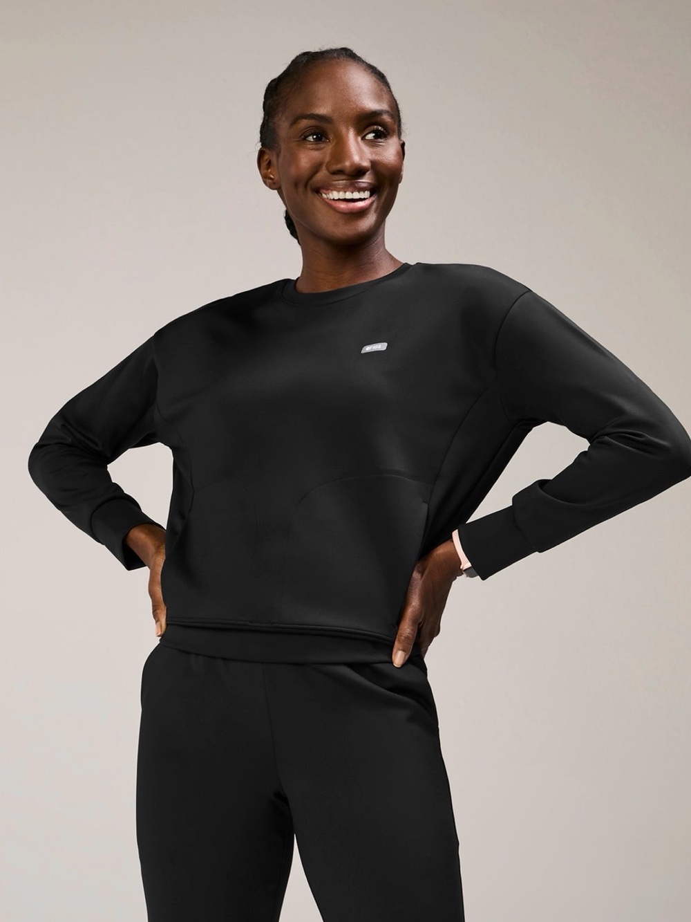 Figs FormX Women's Black Crewneck Sweatshirt